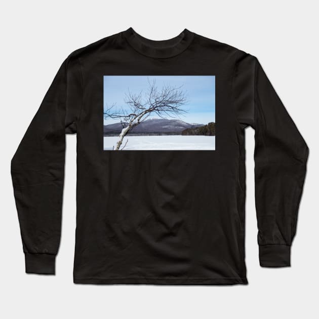 Reaching for the Mountains New Hampshire White Mountains Long Sleeve T-Shirt by WayneOxfordPh